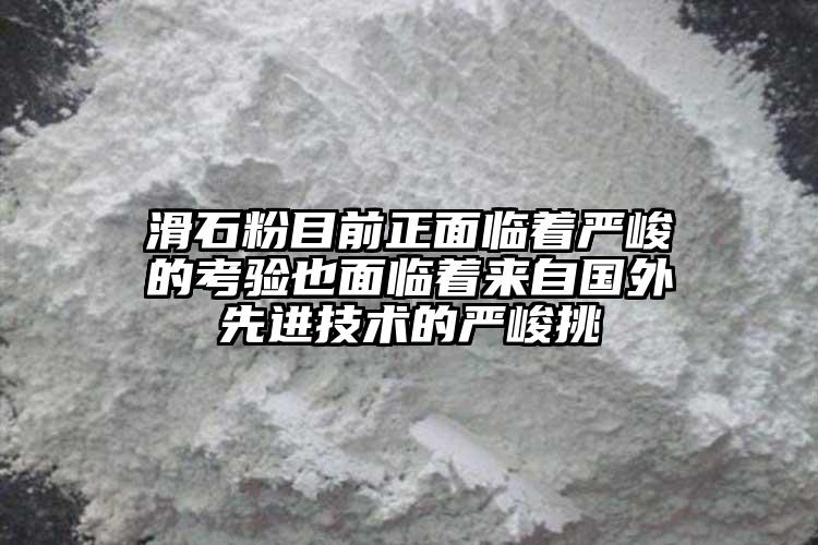 滑石粉目前正面臨著嚴峻的考驗也面臨著來自國外先進技術的嚴峻挑